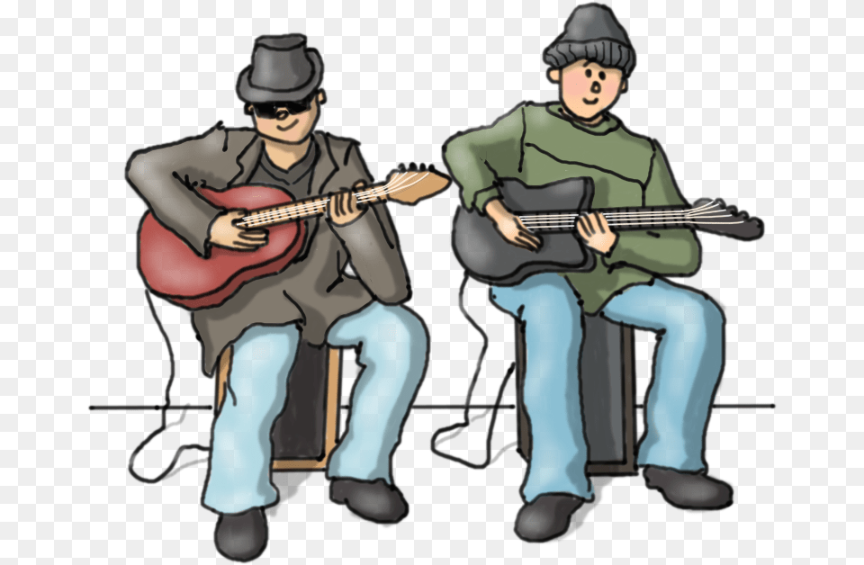 Cartoon, Adult, Musical Instrument, Man, Male Free Png Download
