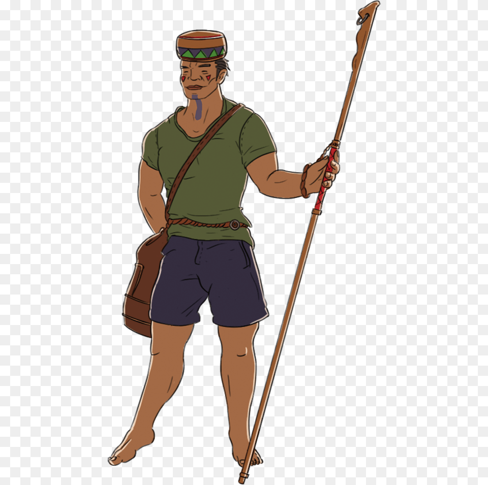 Cartoon, Clothing, Shorts, Adult, Spear Png Image