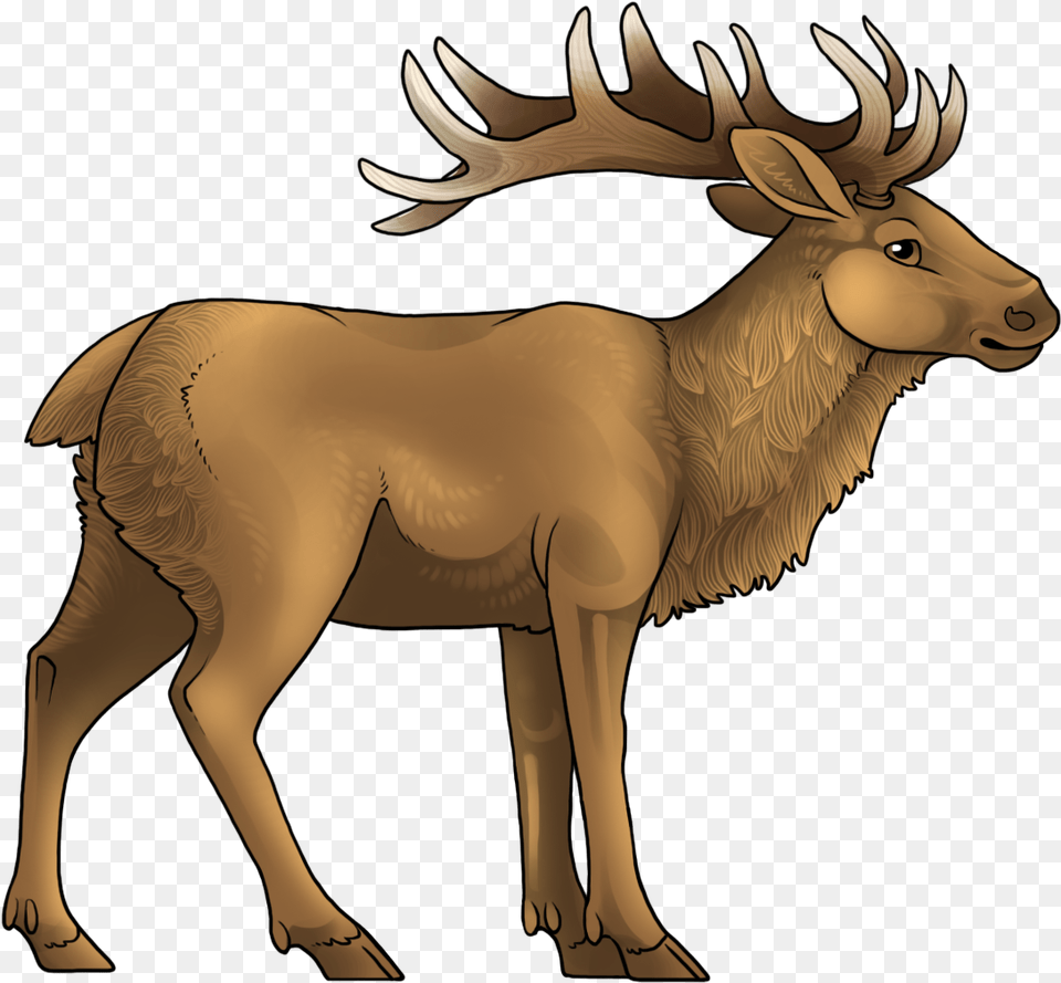 Cartoon, Animal, Deer, Elk, Mammal Png