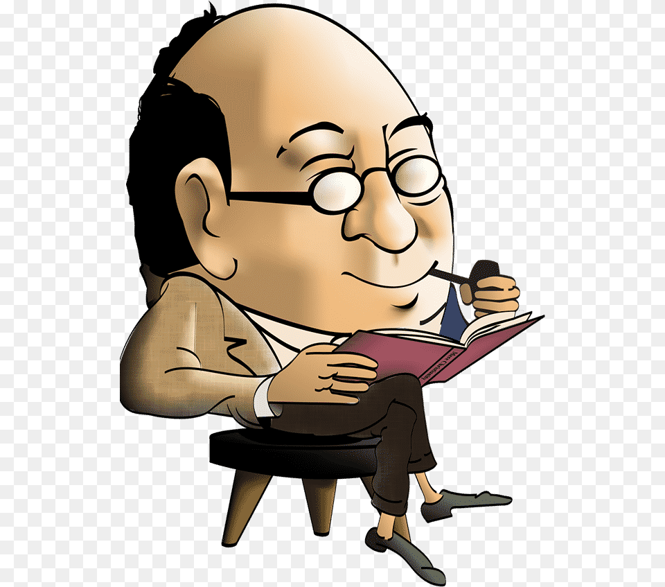 Cartoon, Person, Reading, Face, Head Free Png Download
