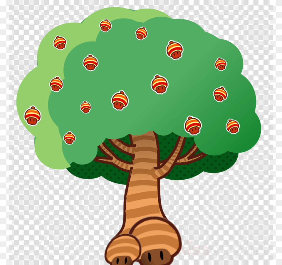 Cartoon Acorn Tree Clipart Tree Acorn Oak Mario Tree Clip Art, Plant, Green, Wildlife, Animal Png Image