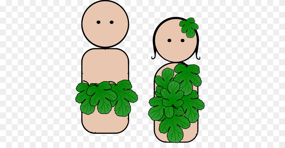 Cartoon Adam And Eve, Green, Vase, Pottery, Potted Plant Free Png