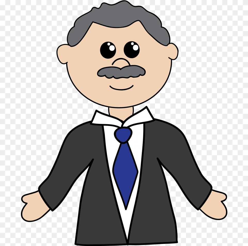 Cartoon Adult Man In Tie And Suit Image Worker, Accessories, Formal Wear, Baby, Person Free Transparent Png