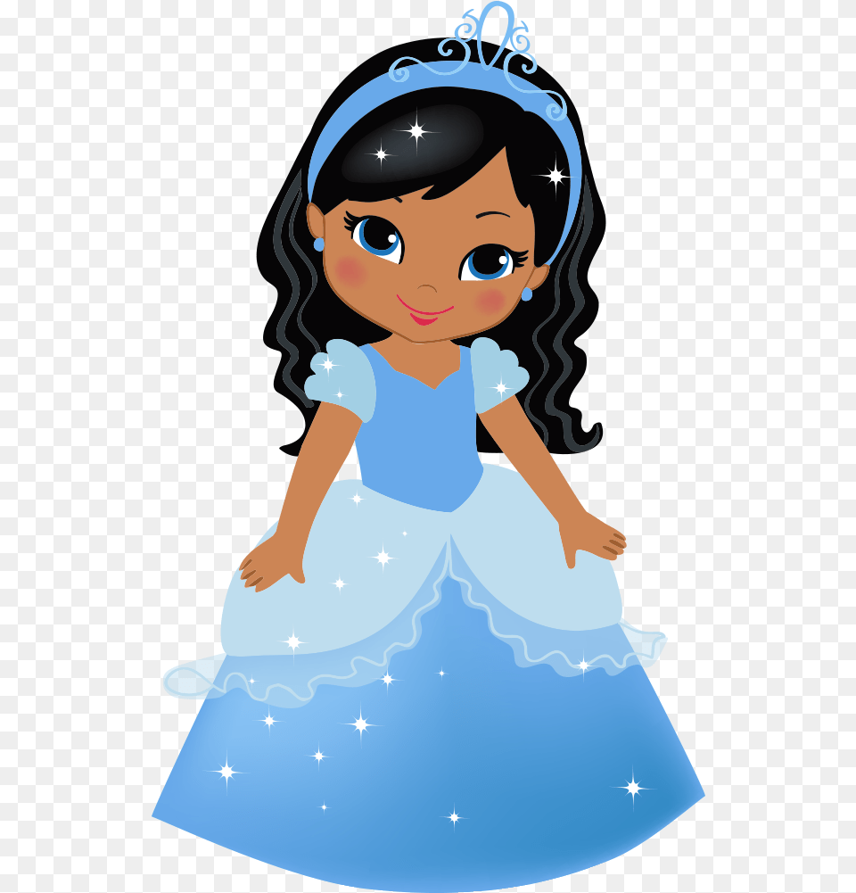 Cartoon African American Princess, Clothing, Dress, Baby, Person Png Image