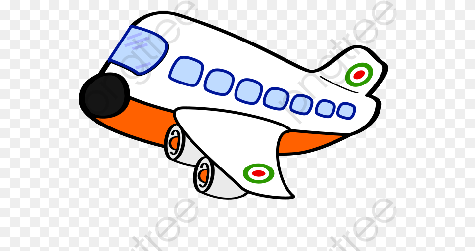 Cartoon Aircraft Commercial Cute Airplane Clipart Transparent Background, Transportation, Vehicle, Device, Grass Png