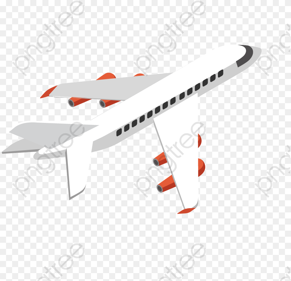 Cartoon Airplane Passenger Plane Boeing 747, Aircraft, Airliner, Transportation, Vehicle Png