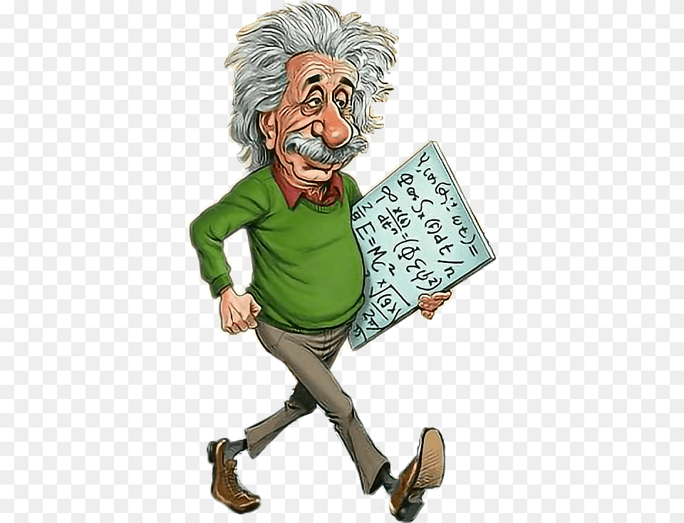 Cartoon Albert Einstein Caricature, Book, Comics, Publication, Person Free Png