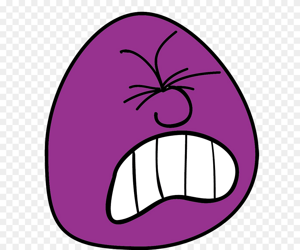 Cartoon Angry Face Clipart, Food, Disk, Produce Png Image