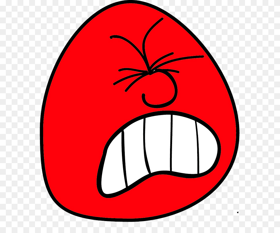 Cartoon Angry Face Clipart, Food, Fruit, Plant, Produce Free Png Download