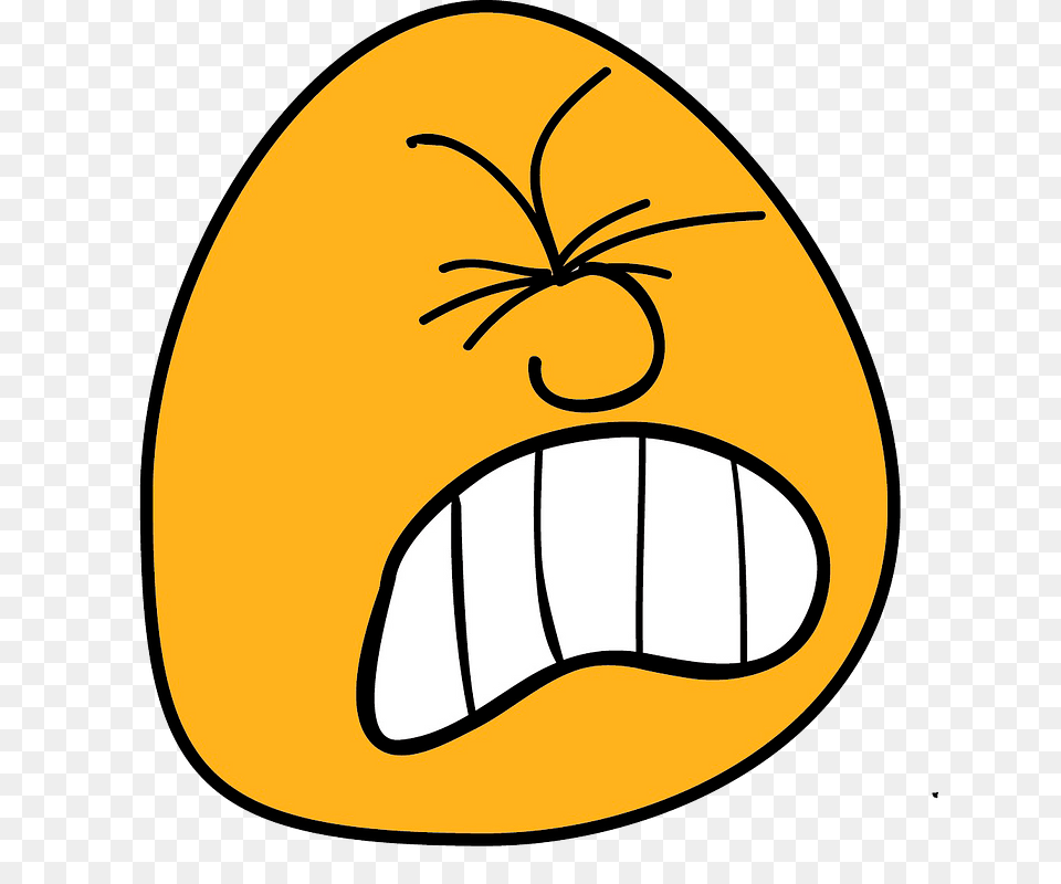 Cartoon Angry Face Clipart, Food, Fruit, Plant, Produce Png