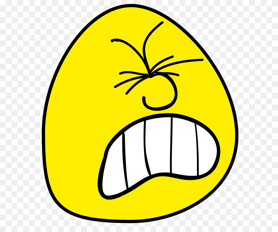 Cartoon Angry Face Clipart, Food, Fruit, Plant, Produce Free Png Download