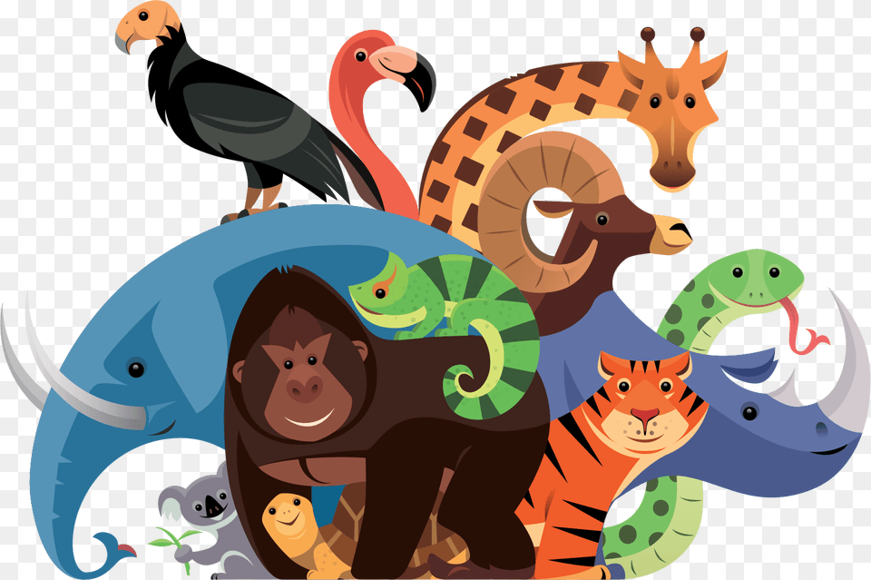 Cartoon Animal Humans And Animals, Bird, Fish, Sea Life, Shark Free Png Download