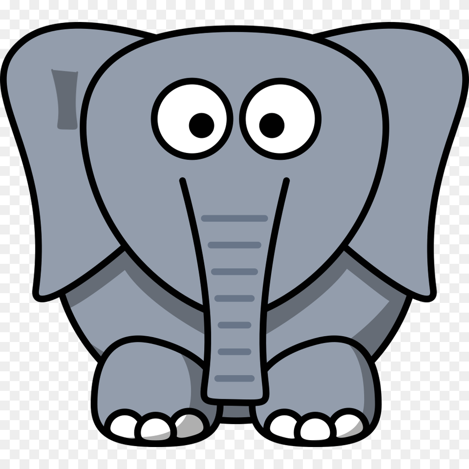 Cartoon Animals Download Cartoon Elephant Front View, Animal, Mammal, Wildlife Free Transparent Png