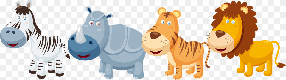 Cartoon Animals Illustration, Animal, Mammal, Wildlife, Zebra Free Png Download