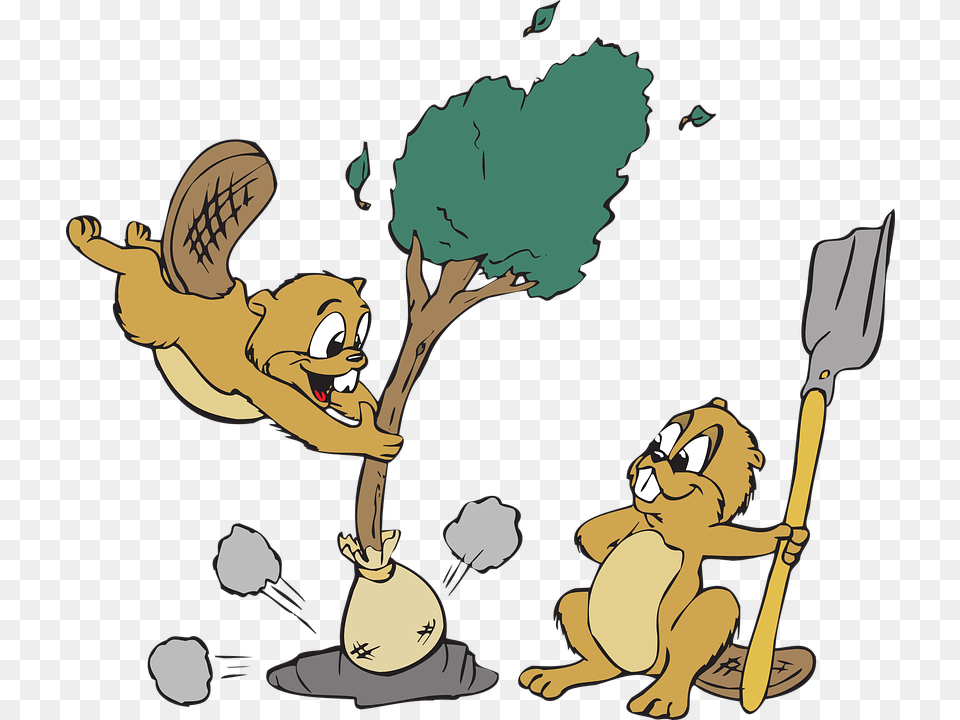 Cartoon Animals Planting Trees, Baby, Person, Face, Head Png