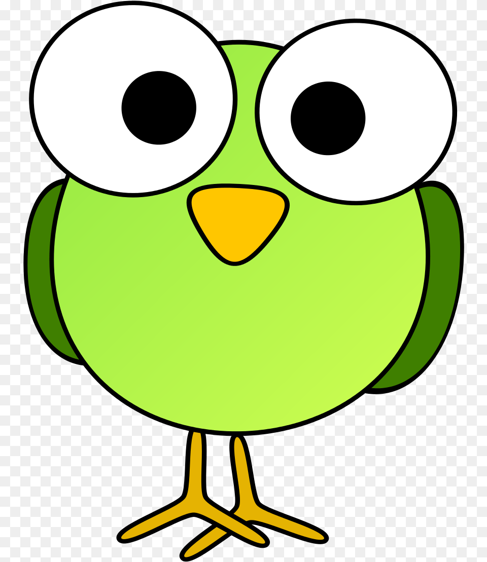 Cartoon Animals With Big Eyes Big Eyes Clip Art, Animal, Beak, Bird, Green Free Png Download