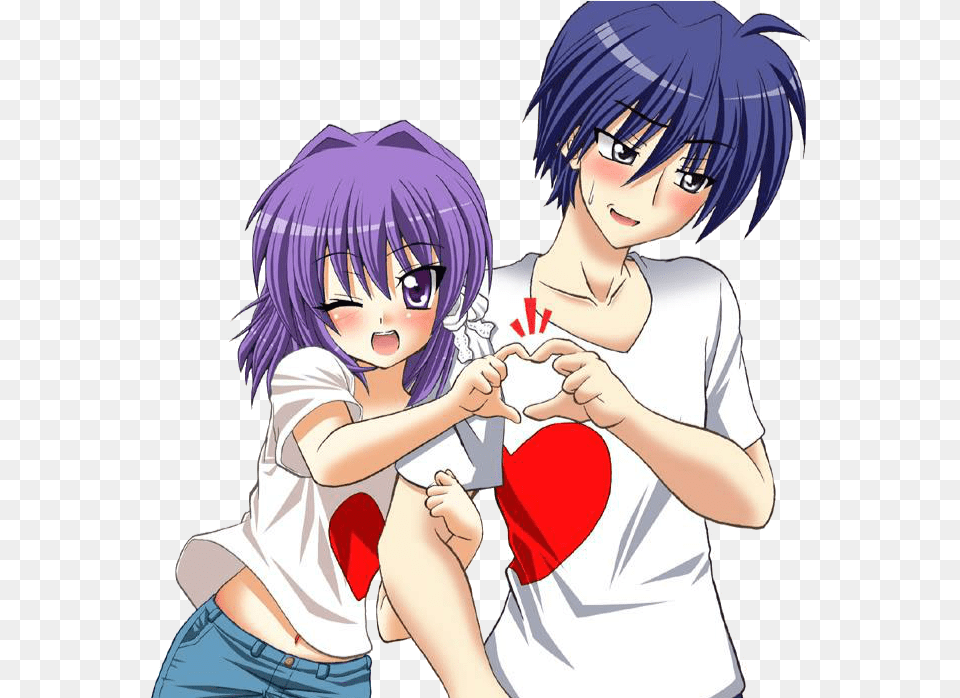 Cartoon Anime Sweet Couple, Book, Comics, Publication, Adult Free Png Download