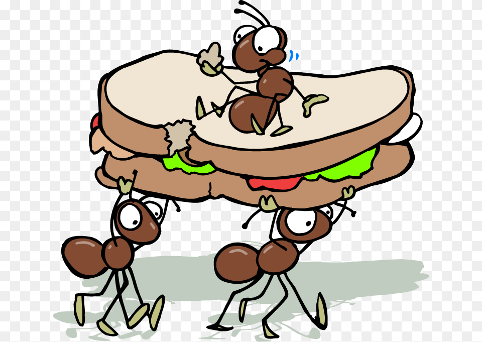 Cartoon Ants Picnic, Baby, Person, Food, Fruit Png