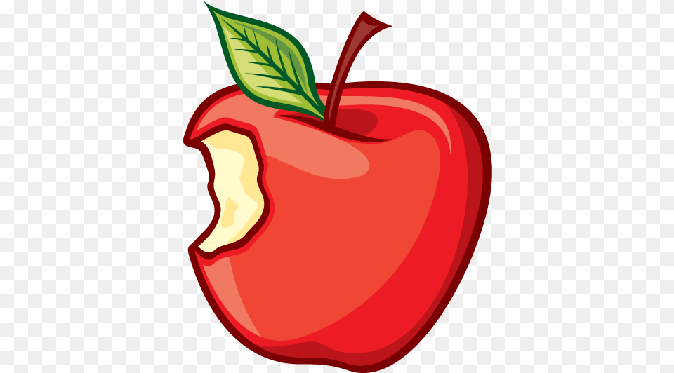 Cartoon Apple Bitten Apple Vector, Food, Fruit, Plant, Produce Free Png Download