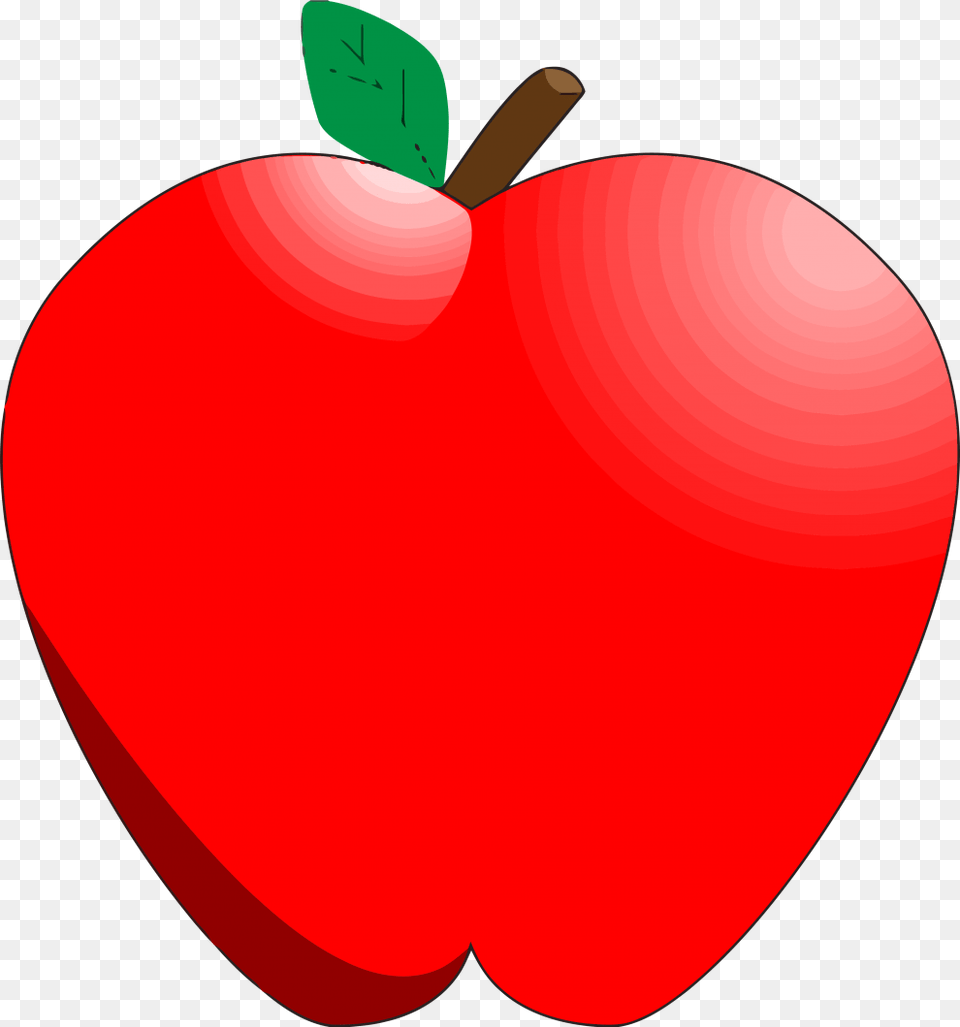 Cartoon Apple With Background, Food, Fruit, Plant, Produce Free Png