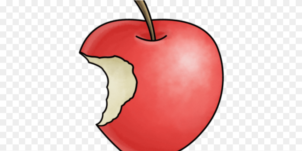 Cartoon Apple With Bite Clipart Cartoon Apple With Bite, Food, Fruit, Plant, Produce Free Transparent Png