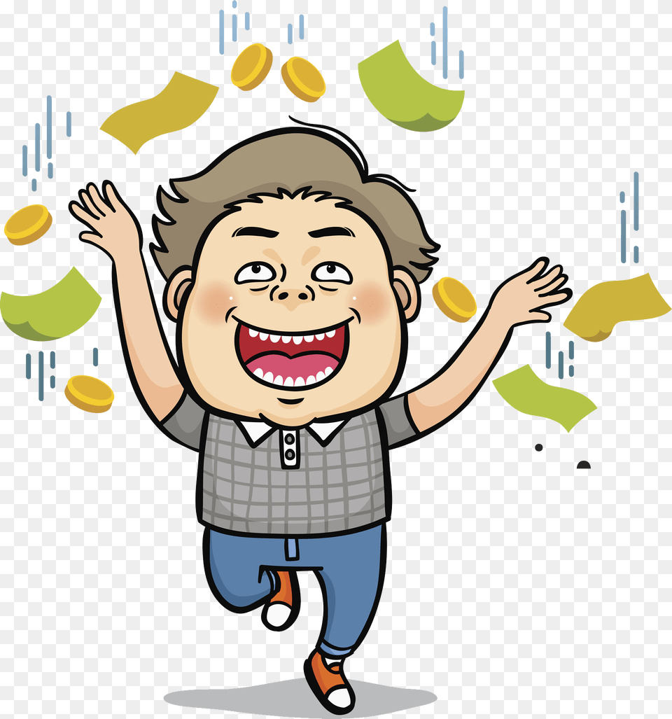 Cartoon Art Short Haired Transprent Happy Man Cartoon, Face, Graphics, Head, Person Free Png