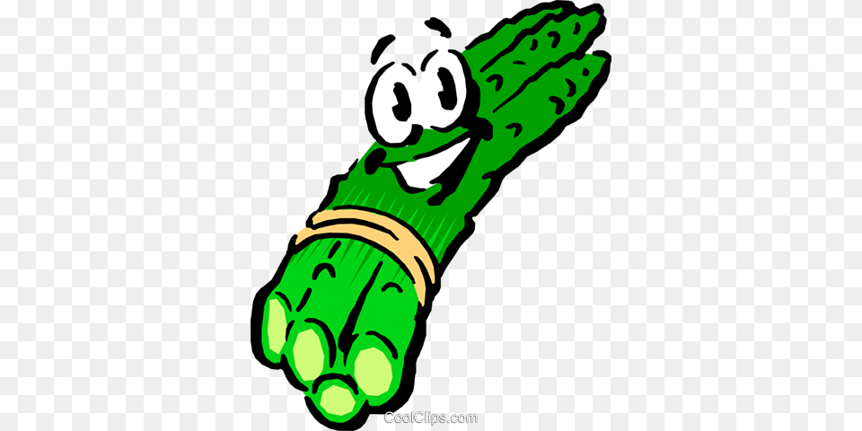 Cartoon Asparagus Royalty Vector Clip Art Illustration, Vegetable, Food, Produce, Plant Png Image