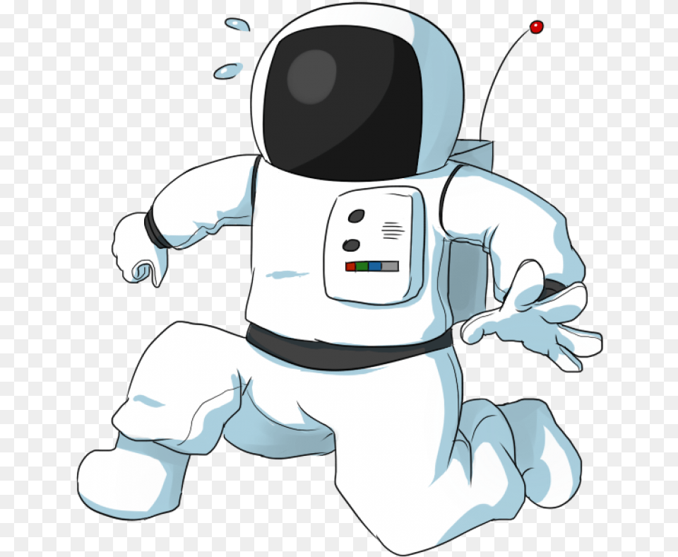 Cartoon Astronaut Background, Robot, Baby, Person Free Png Download