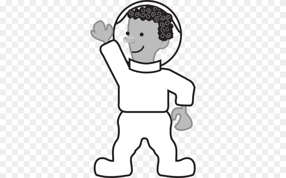 Cartoon Astronaut Clip Art, Person, Kneeling, Device, Plant Free Png