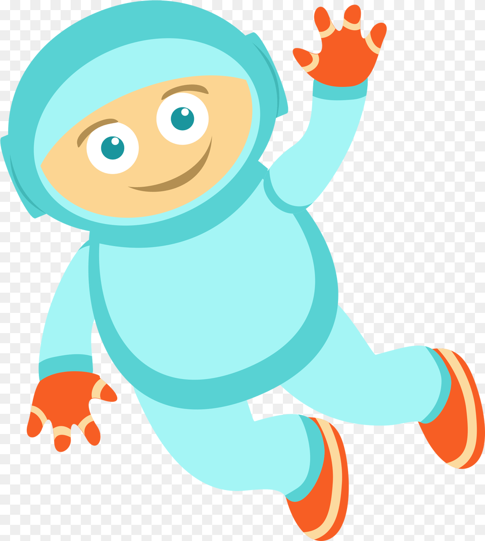 Cartoon Astronaut Out Of Space Clipart Transparent Transparent Space Clip Art, Baby, Person Png Image