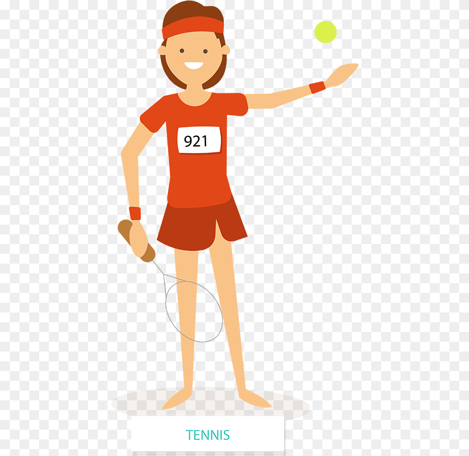 Cartoon Athlete Tennis Player Transparent Background Tennis Cartoon Transparent, Boy, Child, Person, Male Free Png