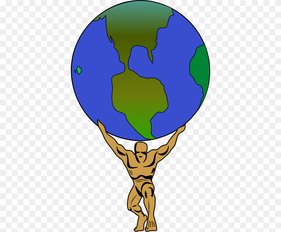 Cartoon Atlas Holding The World, Astronomy, Globe, Outer Space, Planet Free Transparent Png