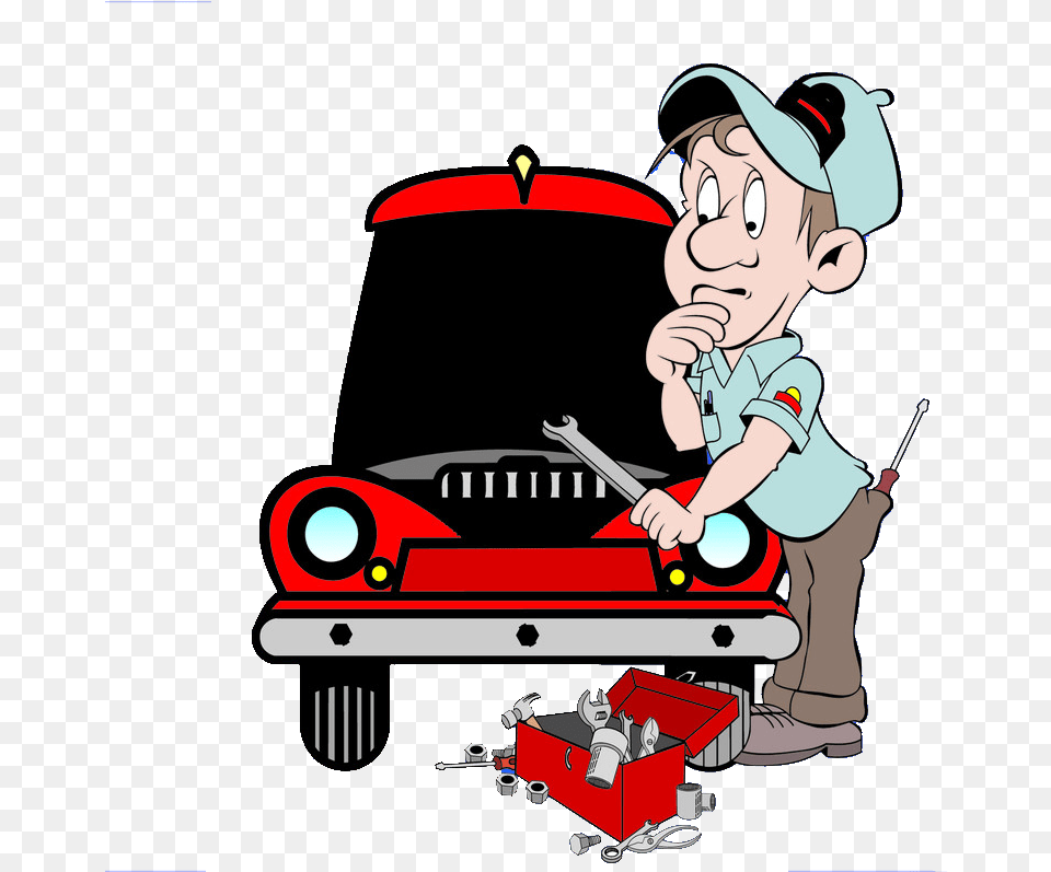 Cartoon Auto Car Repair Car Repair Cartoon, Baby, Person, Face, Head Png