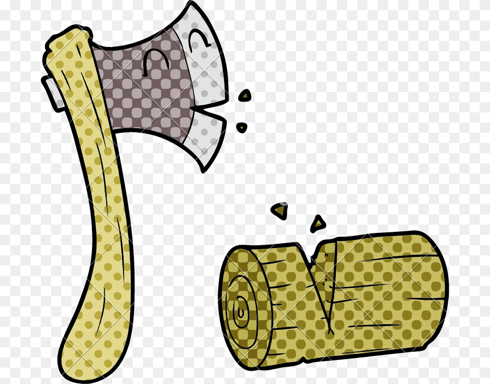Cartoon Axe Chopping Wood, Accessories, Formal Wear, Tie, Weapon Png Image
