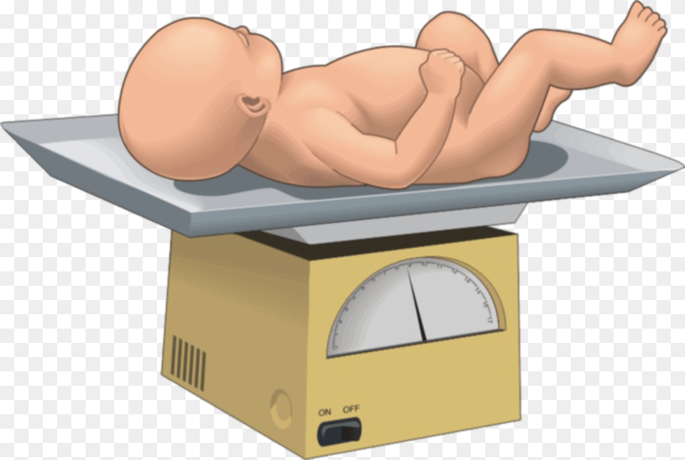 Cartoon Baby Being Weighed Babies, Scale, Adult, Female, Person Png Image