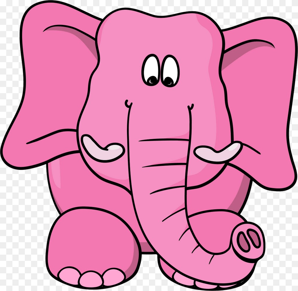 Cartoon Baby Elephant Clip Art Clipart Pink Elephant Clipart, Animal, Wildlife, Mammal, Person Free Png Download