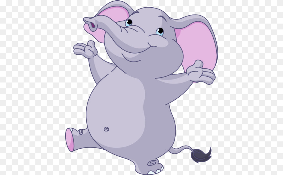 Cartoon Baby Elephant Jungle Animal On A Transparent Dancing Elephant, Bear, Mammal, Wildlife Png