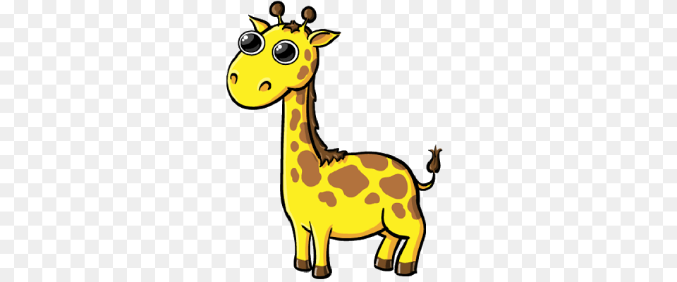 Cartoon Baby Giraffe Group With Items, Animal, Mammal, Pig Free Png Download