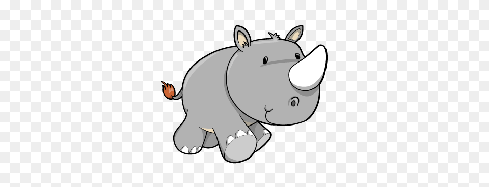 Cartoon Baby Rhino Custom Wall Decals Wall Decal Art And Wall, Animal, Mammal, Wildlife, Rat Free Png