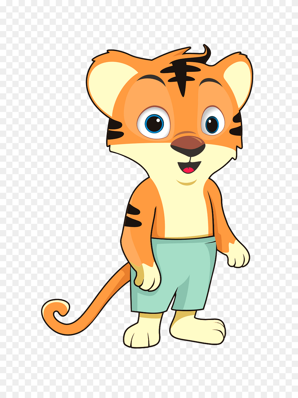 Cartoon Baby Tiger Clipart, Person Free Transparent Png