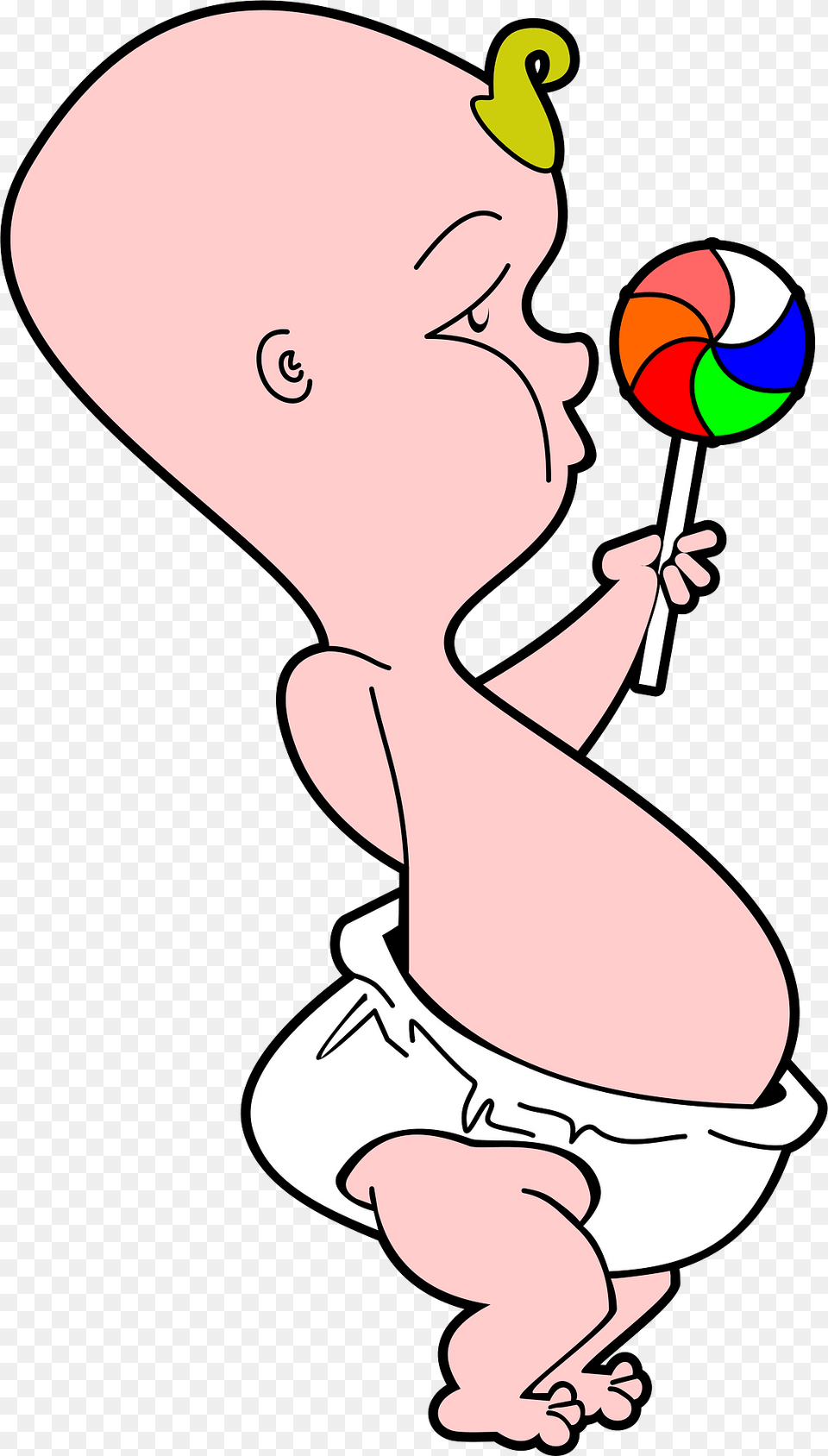 Cartoon Baby With Lollipop Clipart, Candy, Food, Sweets, Person Free Png