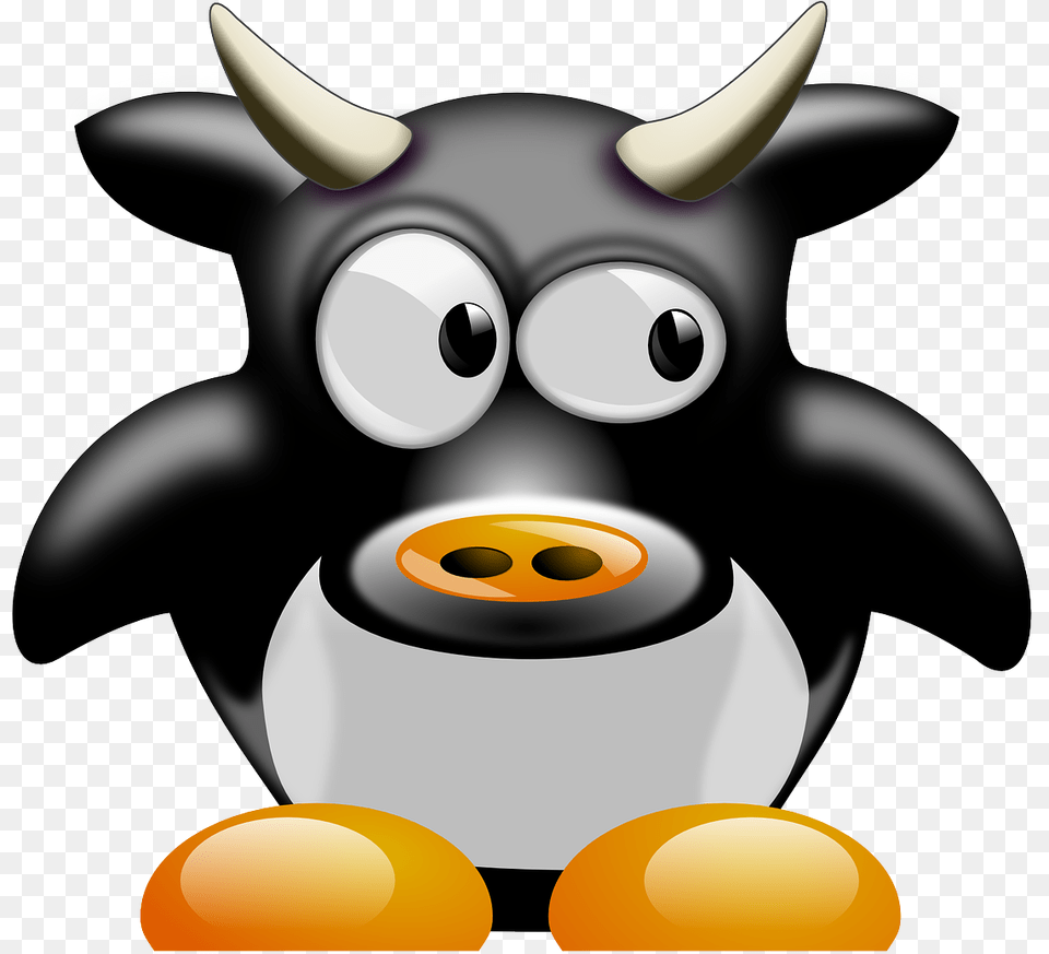 Cartoon Background By Marta Minardi Pc Tux Cow, Animal, Smoke Pipe Png Image