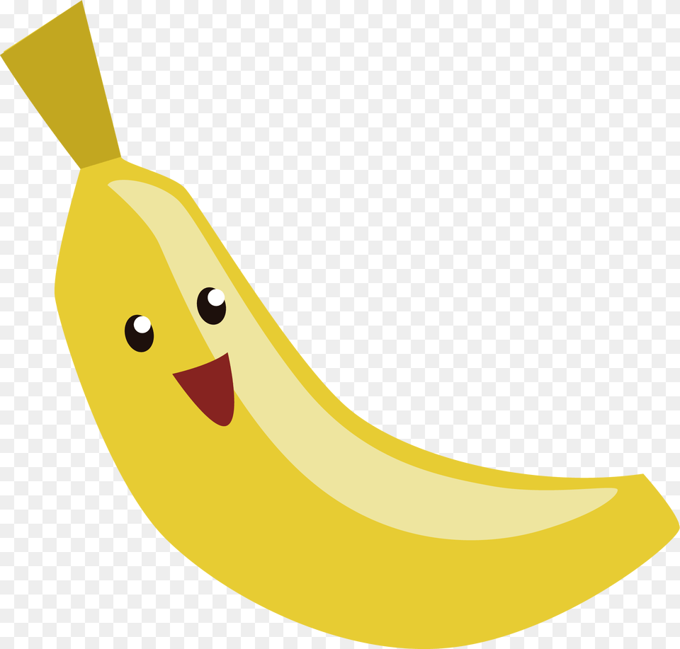 Cartoon Banana Cartoon Banana Transparent, Produce, Food, Fruit, Plant Png