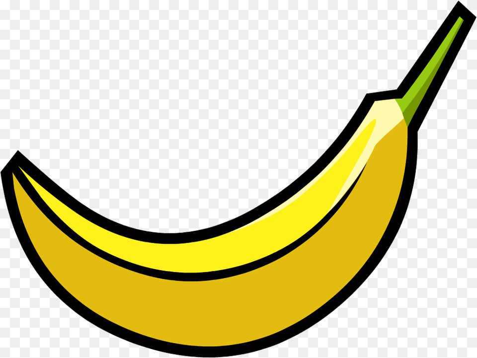 Cartoon Banana No Background, Food, Fruit, Plant, Produce Png Image