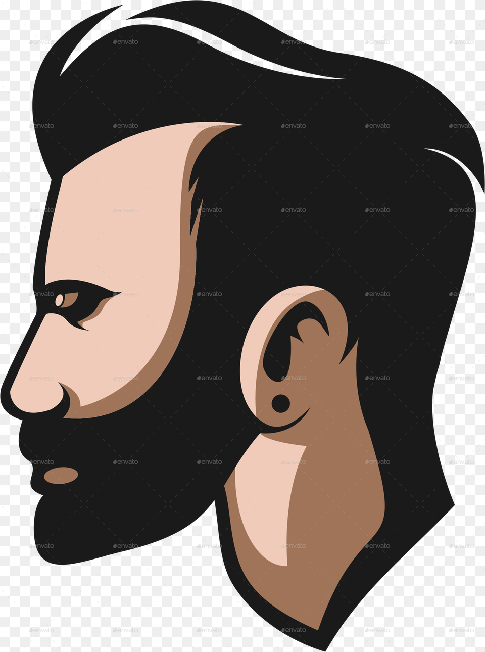 Cartoon Barber Shop Logo, Accessories, Person, Body Part, Ear Free Png Download
