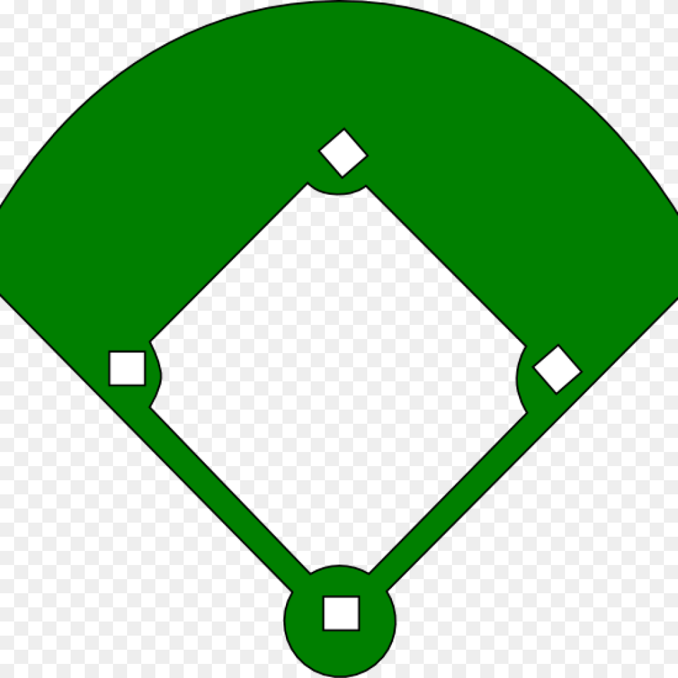 Cartoon Baseball Diamond Clipartsco Shape Of A Baseball Field, Green Png