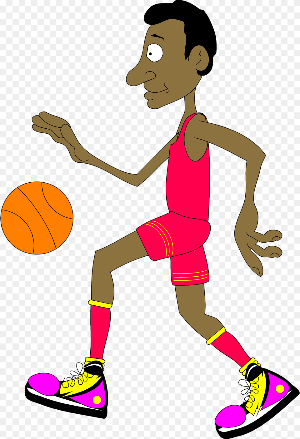 Cartoon Basketball Player, Person, Face, Head, Playing Basketball Png