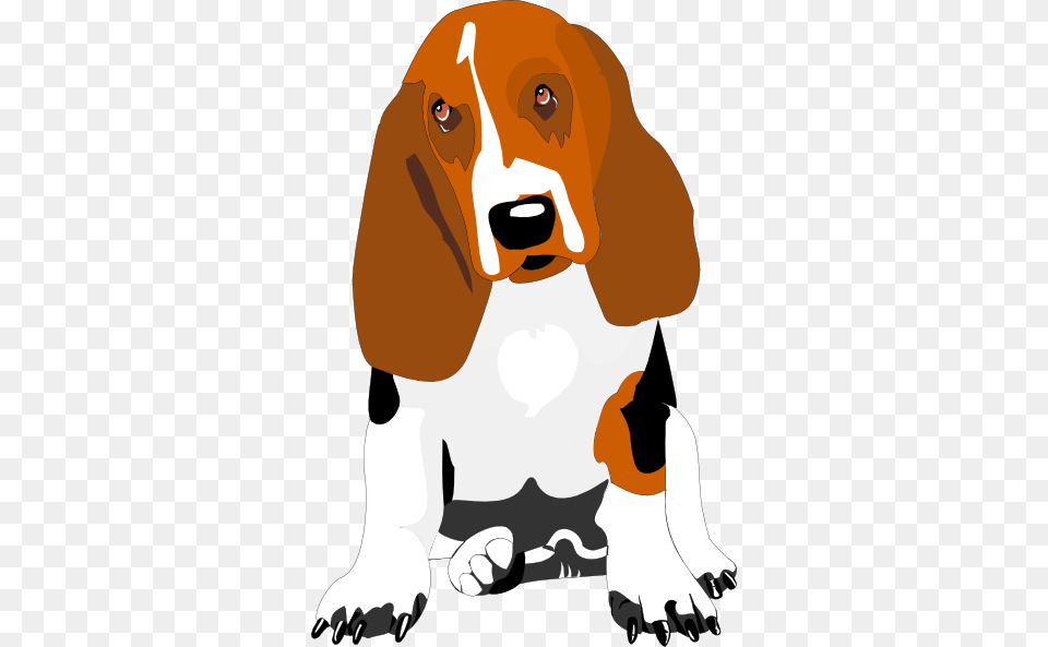 Cartoon Bassett Hound Clip Art, Animal, Canine, Dog, Mammal Png Image