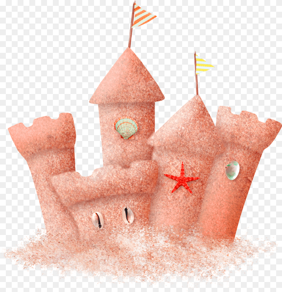 Cartoon Beach Sand Castle, Machine, Screw, Food, Sweets Png