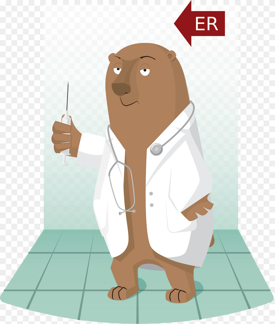 Cartoon Bear Clipart, Clothing, Coat, Lab Coat, Body Part Free Png